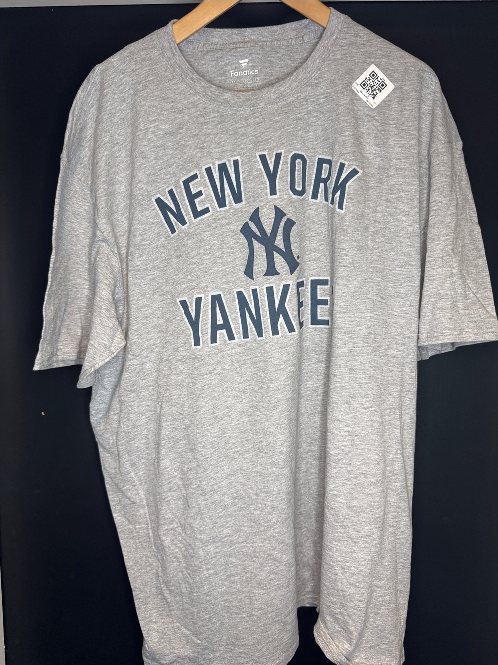 New York Yankees Fanatics T Shirt Gray MLB Logo Graphic 2XL NWOT